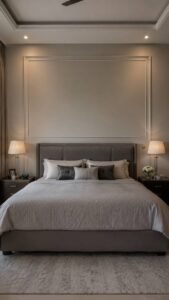 Build One Oversized Frame Behind the Bed