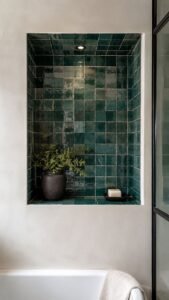 Cover One Recess in Glossy Uneven Tile