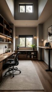 Dual Height Study Room With Sitting and Standing Zones