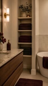 Fold Deep Towels Inside an Open Niche