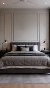 Framed Wall Molding That Gives the Bedroom Tailored Depth