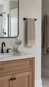 Hang One Fringed Hand Towel as an Accent