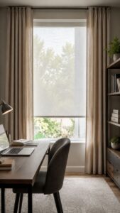 Layer a Translucent Shade With Side Curtains