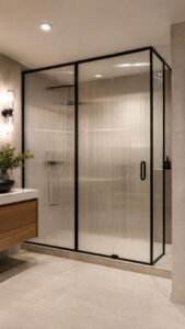 Reeded Glass Shower Screen With Tailored Structure