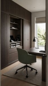 Tambour Storage Study Room With Hidden Technology