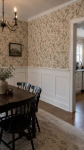Use Wallpaper Above Wall Molding