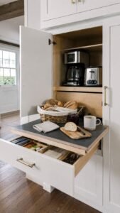 Add a Pullout Surface Below the Appliances