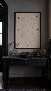 Brass Star Chart Console