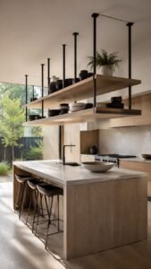Ceiling Shelf Canopy That Uses Height Without Heavy Cabinets