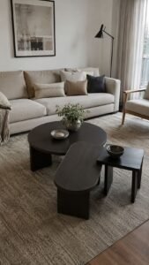 Combine a Round Table With Two Narrow Forms
