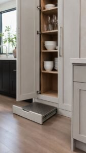 Concealed Step Plinth With Safe Upper Cabinet Access