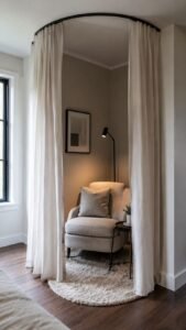 Curtain Crown Nook With Adjustable Privacy