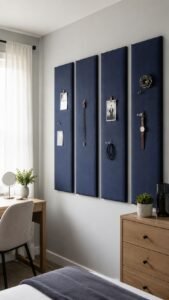 Fabric Wrapped Organizer Boards With Soft Practical Detail