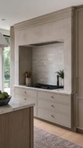 Framed Cooktop Niche With a Strong Architectural Presence
