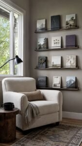 Gallery Rail Reading Nook With Changing Displays
