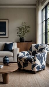 Give the Armchair a Large Graphic Fabric