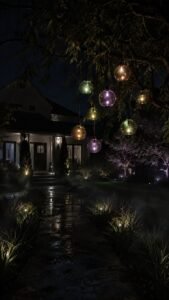 Hanging Bog Light Orbs