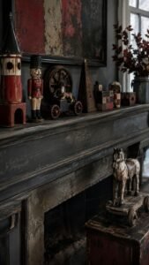 Haunted Toymaker Mantel With Nostalgic Details