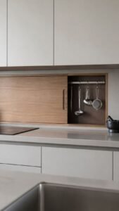 Hide a Utensil Rail Behind Warm Timber