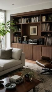 Listening Cabinet Wall With Music Built Into the Decor