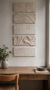 Paper Pulp Relief Panels With Hand Shaped Texture