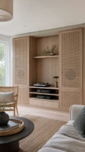 Place Speakers Behind Woven Door Panels