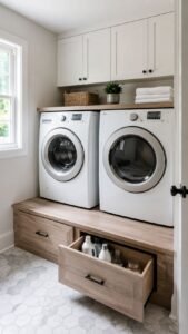 Raised Appliance Platform With Hidden Everyday Storage