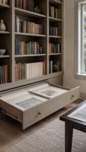 Reserve One Wide Drawer for Maps and Prints