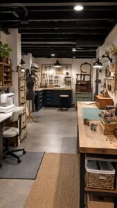 Restoration Workshop With Organized Creative Surfaces