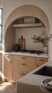 Shape a Soft Arch Around the Cooking Zone