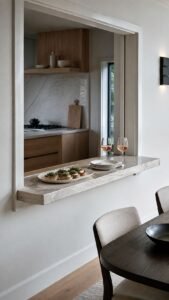 Slide Out a Stone Serving Shelf
