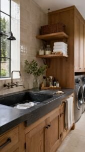 Soapstone Wash Bench With a Serious Stain Station