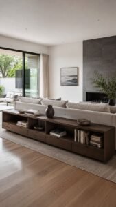 Sofa Back Library Spine With Storage and Display