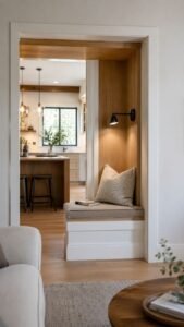 Threshold Reading Nook Between Two Rooms