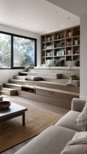 Tiered Reading Platforms With Relaxed Gathering Space