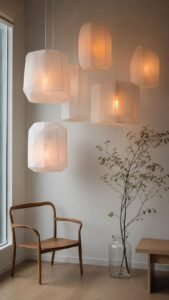 Translucent Lantern Cluster With Gentle Layered Light