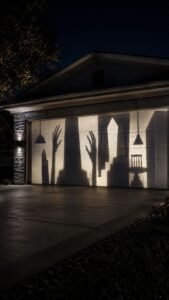 Use Garage Doors as Giant Shadow Screens