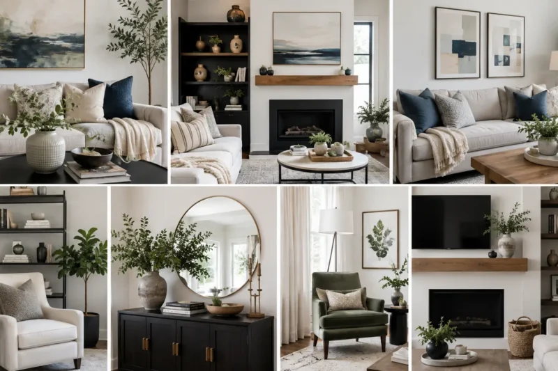 Living Room Decor Built Around Conversation, Color, and Character